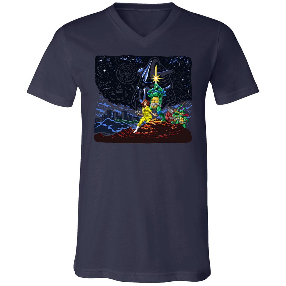 Unisex V-Neck T-Shirt - N1RU5FDP - Navy - 9