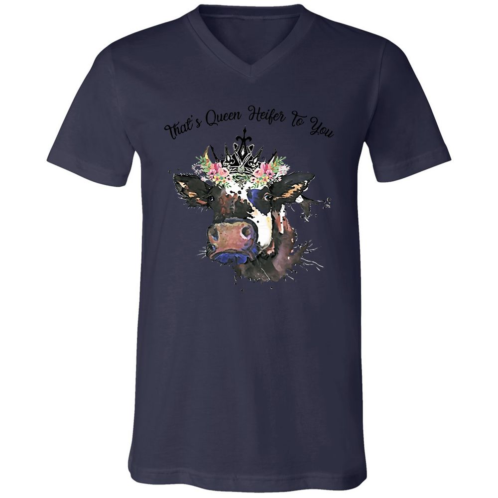 Unisex V-Neck T-Shirt - JLHFM3WA - Navy - 9