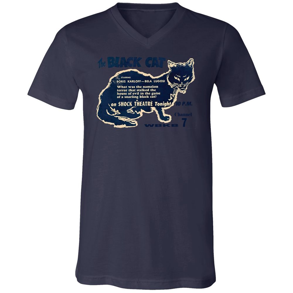 Unisex V-Neck T-Shirt - RRCR8U5U - Navy - 9