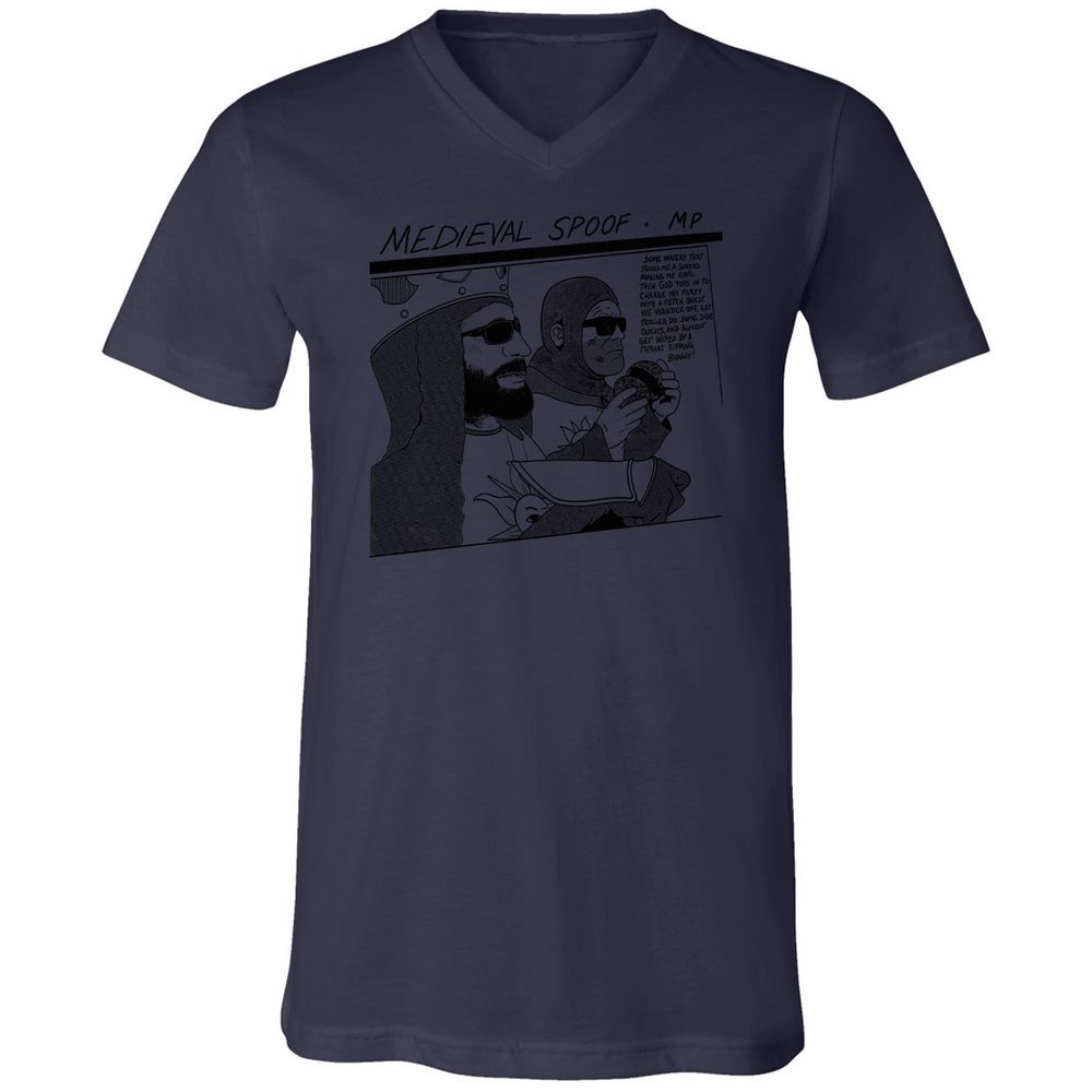 Unisex V-Neck T-Shirt - AYAUULTF - Navy - 9