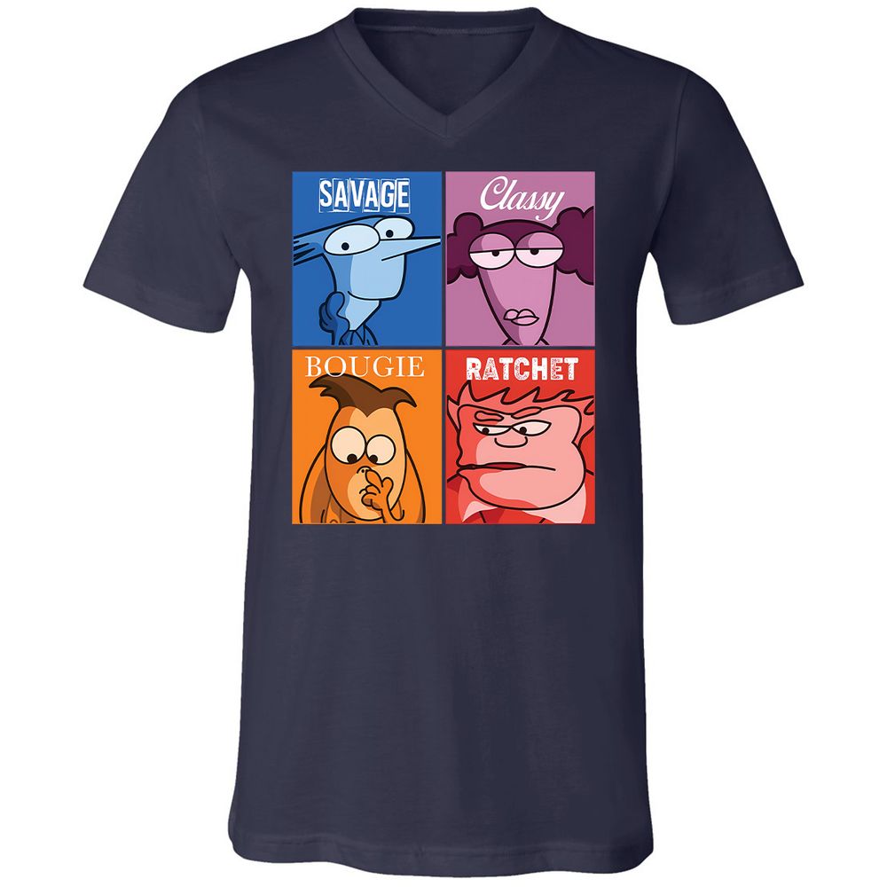 Unisex V-Neck T-Shirt - MZM7GB59 - Navy - 9