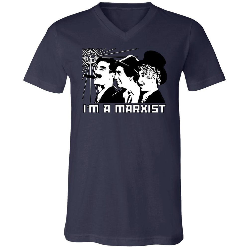 Unisex V-Neck T-Shirt - J9LPN5CU - Navy - 9