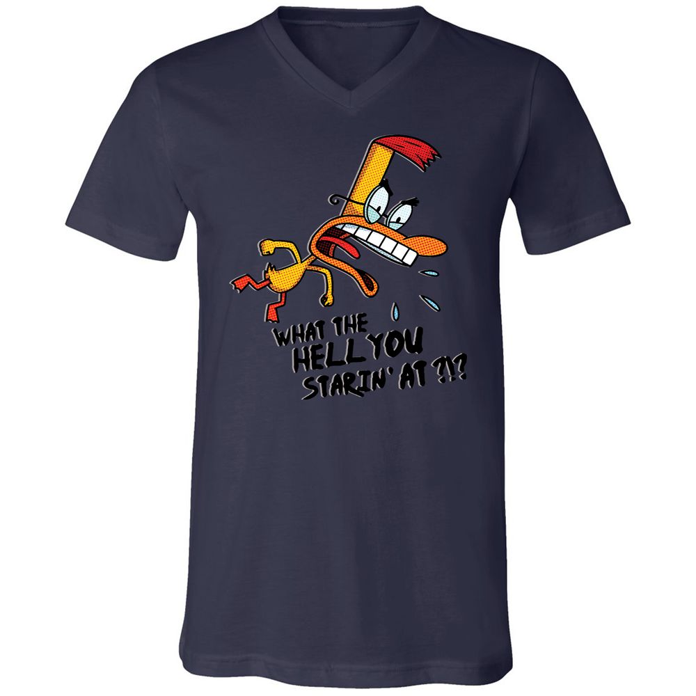 Unisex V-Neck T-Shirt - K6YAS41V - Navy - 9