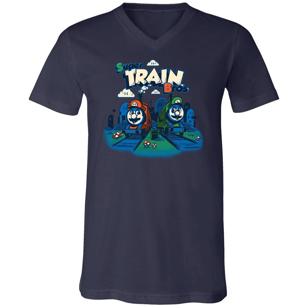Unisex V-Neck T-Shirt - 3Z8ULW36 - Navy - 9