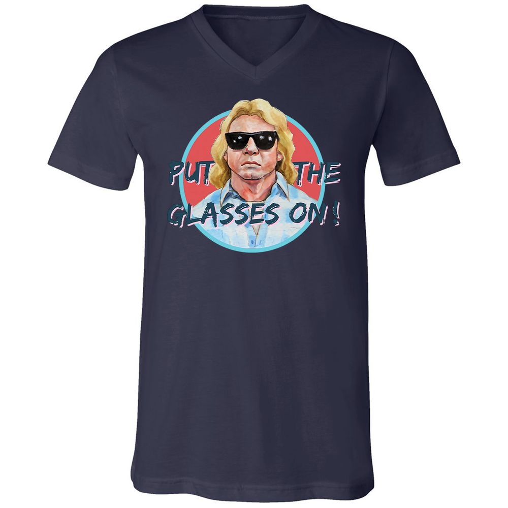 Unisex V-Neck T-Shirt - KWAY1NN6 - Navy - 9