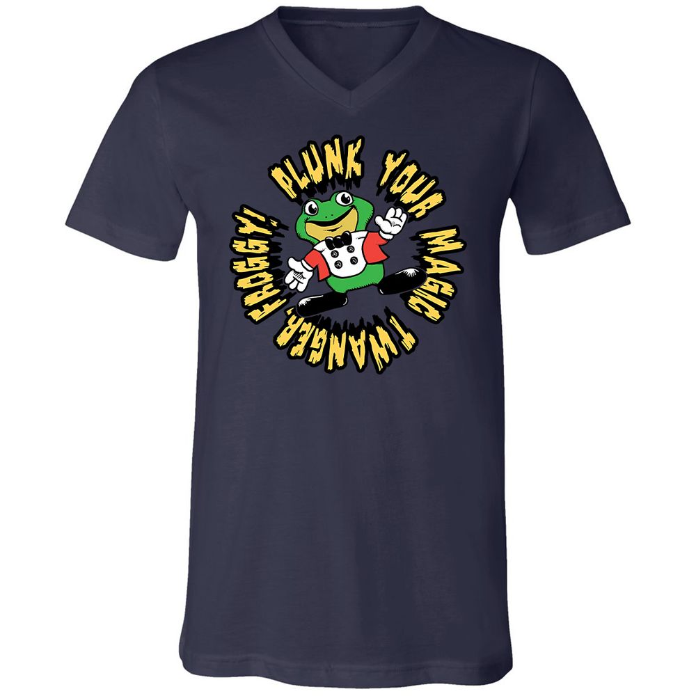 Unisex V-Neck T-Shirt - YBYE8C6M - Navy - 9
