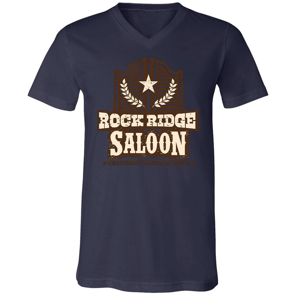 Unisex V-Neck T-Shirt - BLRX1YGY - Navy - 9