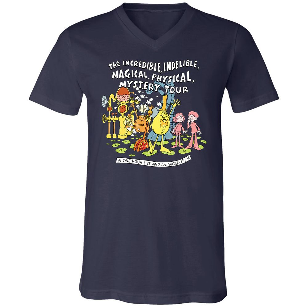 Unisex V-Neck T-Shirt - FS4GFKY3 - Navy - 9