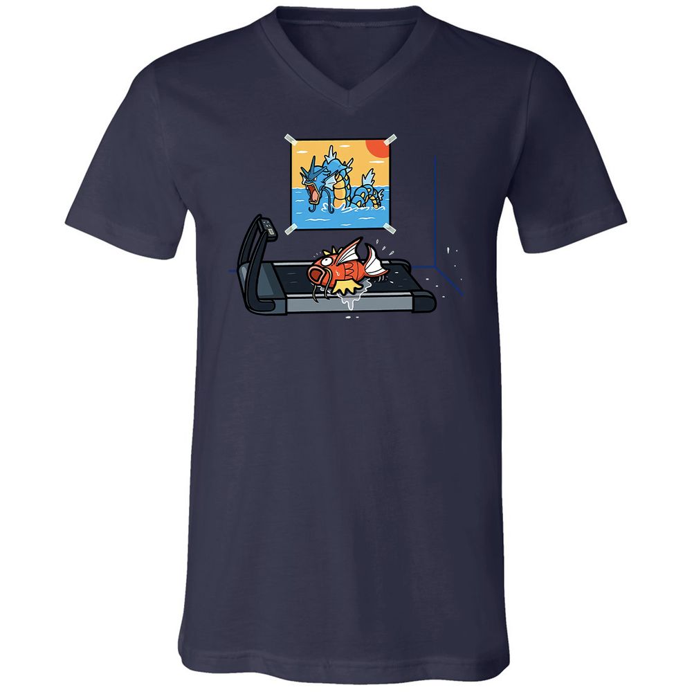 Unisex V-Neck T-Shirt - EGMUSM6H - Navy - 9