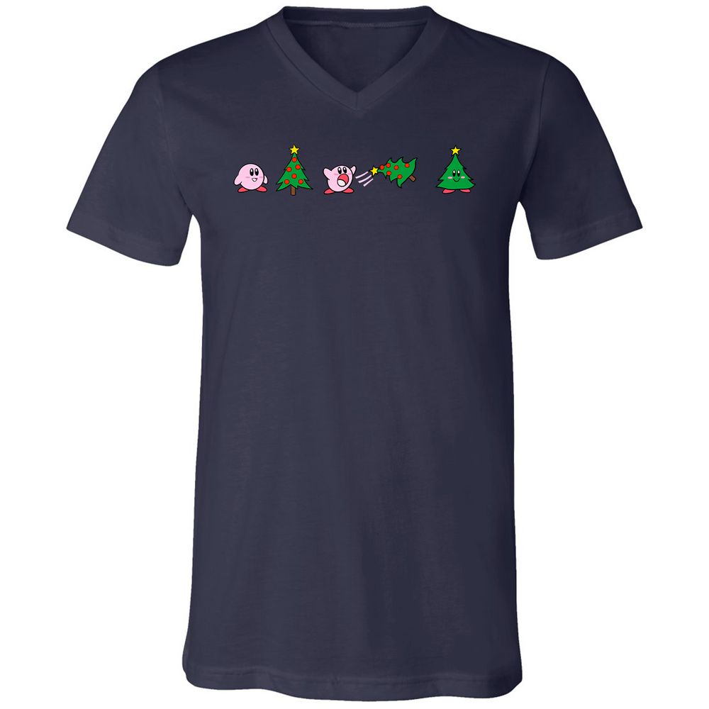 Unisex V-Neck T-Shirt - 2XNGVC66 - Navy - 9