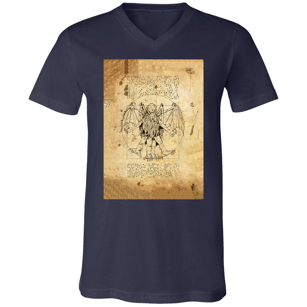 Unisex V-Neck T-Shirt - CUMB8MBL - Navy - 9