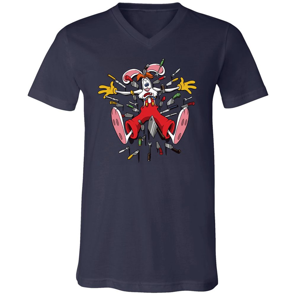 Unisex V-Neck T-Shirt - 5ZATVGA1 - Navy - 9