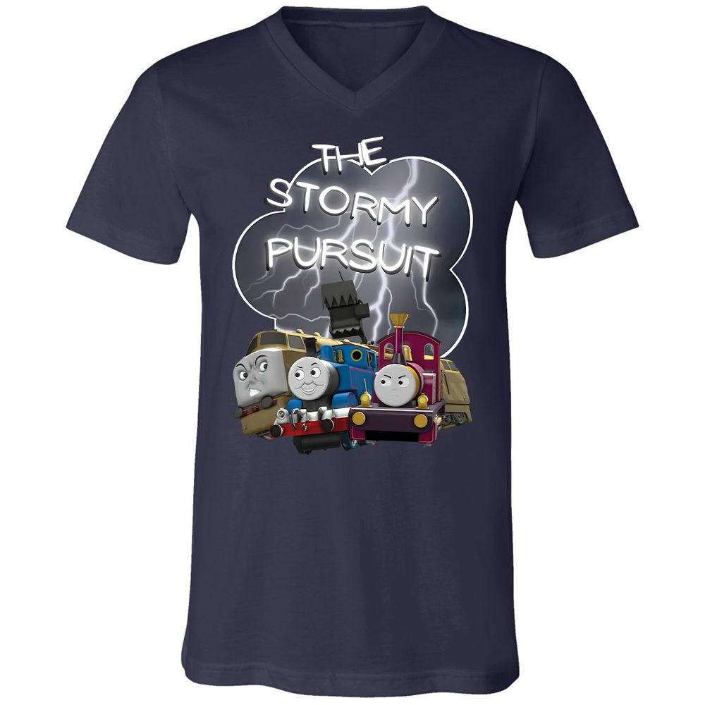 Unisex V-Neck T-Shirt - 465VYU2L - Navy - 9