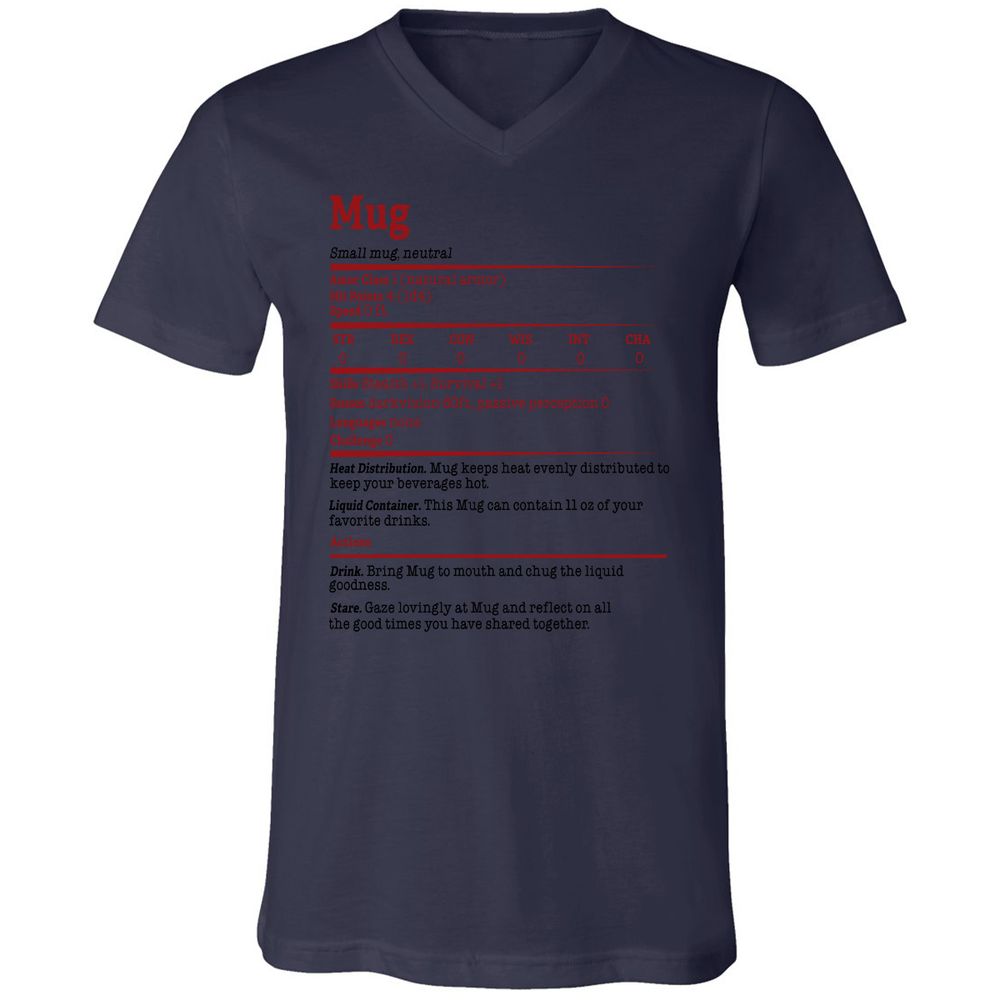 Unisex V-Neck T-Shirt - DF2N4QQJ - Navy - 9