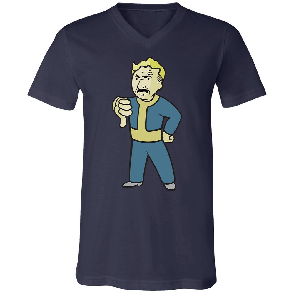 Unisex V-Neck T-Shirt - FAE1TUGU - Navy - 9