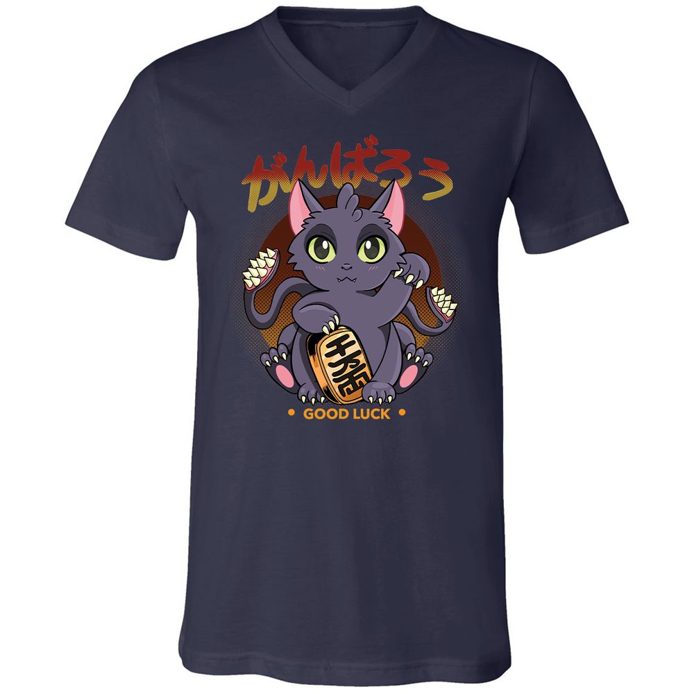 Unisex V-Neck T-Shirt - Z8XMDYM5 - Navy - 9