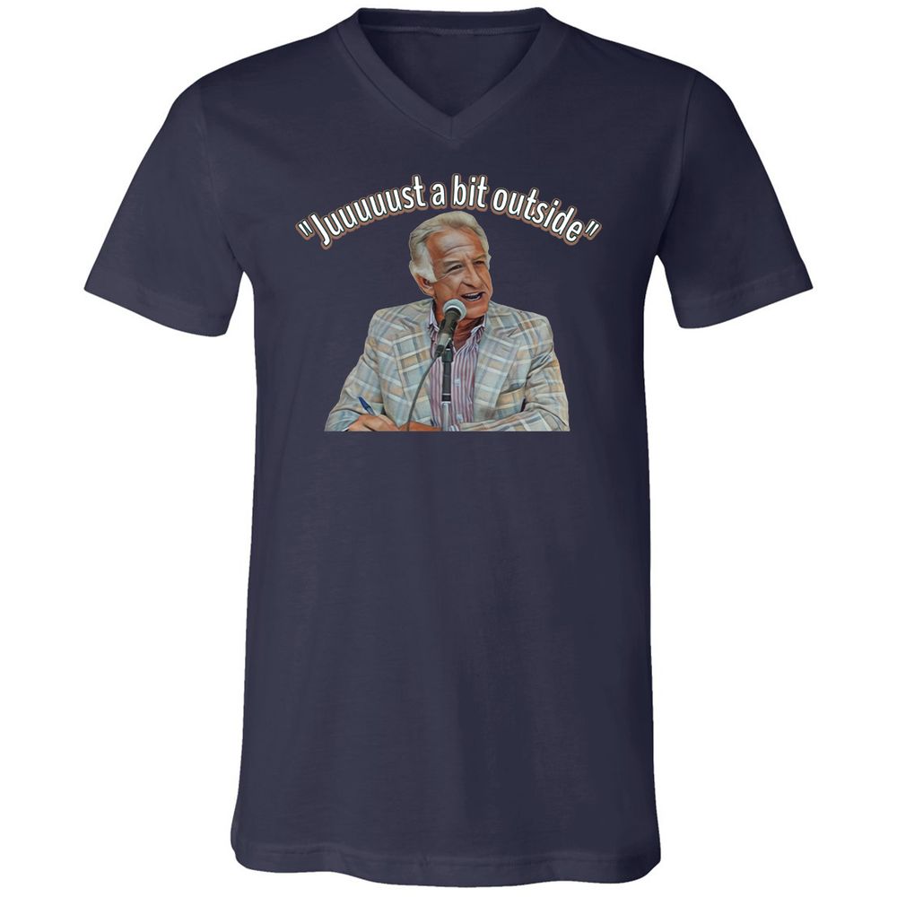 Unisex V-Neck T-Shirt - ZEHZ4F7U - Navy - 9