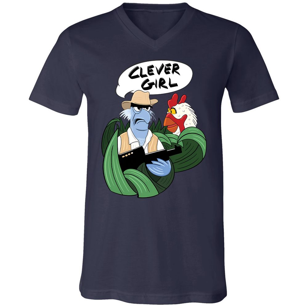 Unisex V-Neck T-Shirt - ZTP5KQZD - Navy - 9