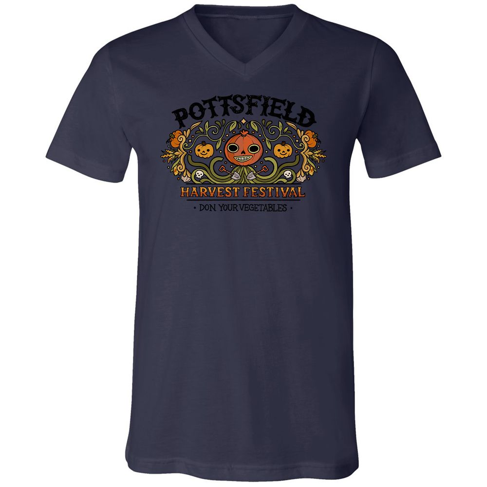 Unisex V-Neck T-Shirt - RWU843PM - Navy - 9