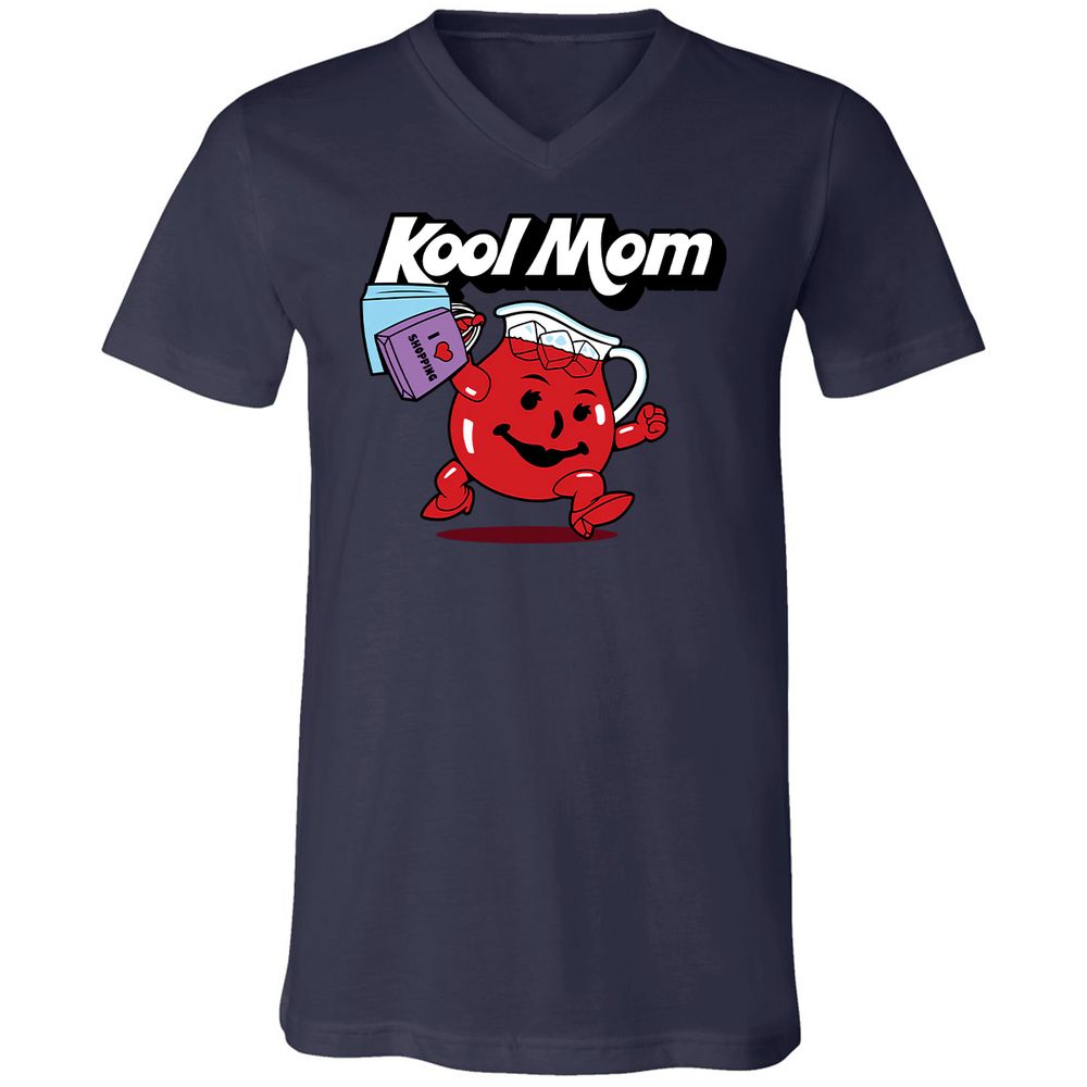 Unisex V-Neck T-Shirt - FGQTAU61 - Navy - 9