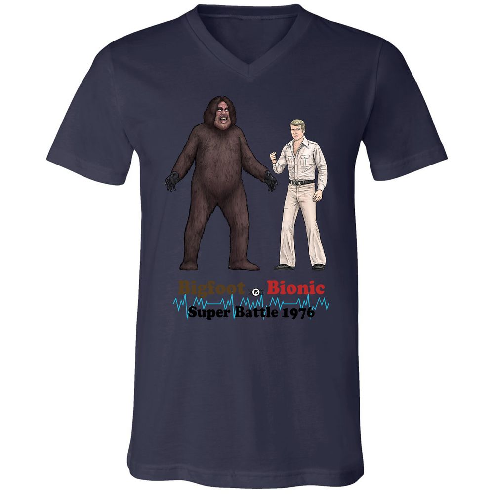 Unisex V-Neck T-Shirt - G7NMGAGQ - Navy - 9