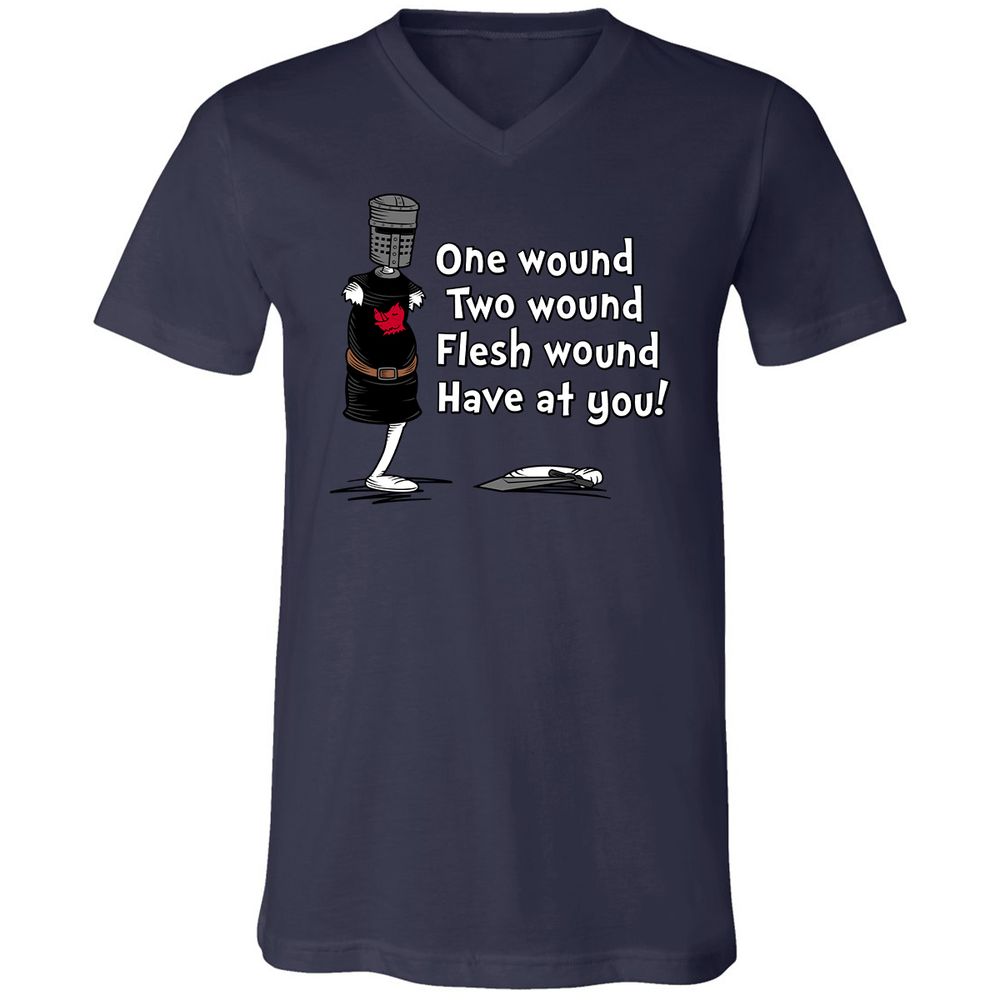 Unisex V-Neck T-Shirt - 26W96SL8 - Navy - 9