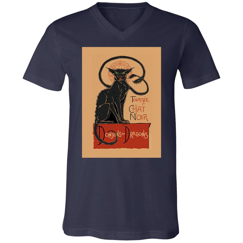 Unisex V-Neck T-Shirt - TVKTD76Q - Navy - 9