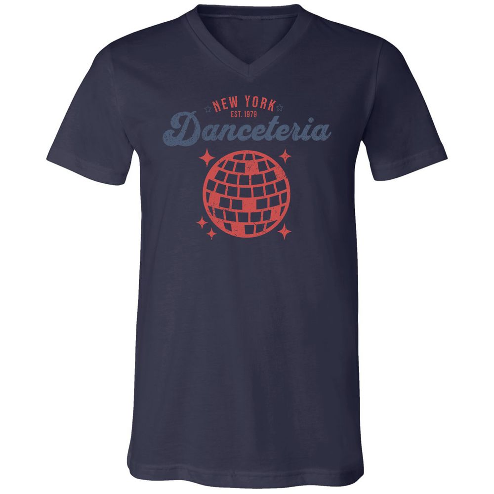 Unisex V-Neck T-Shirt - T9P6R5DM - Navy - 9