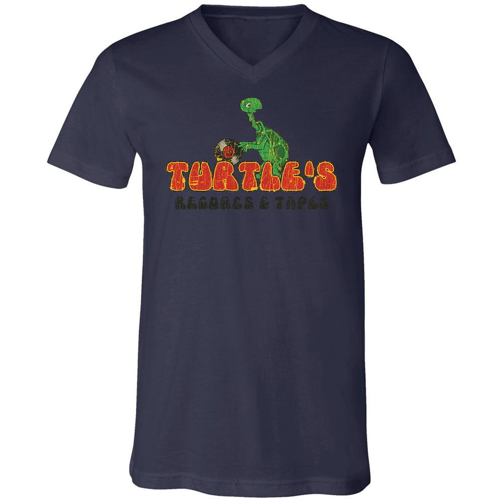 Unisex V-Neck T-Shirt - R58Q5DF1 - Navy - 9