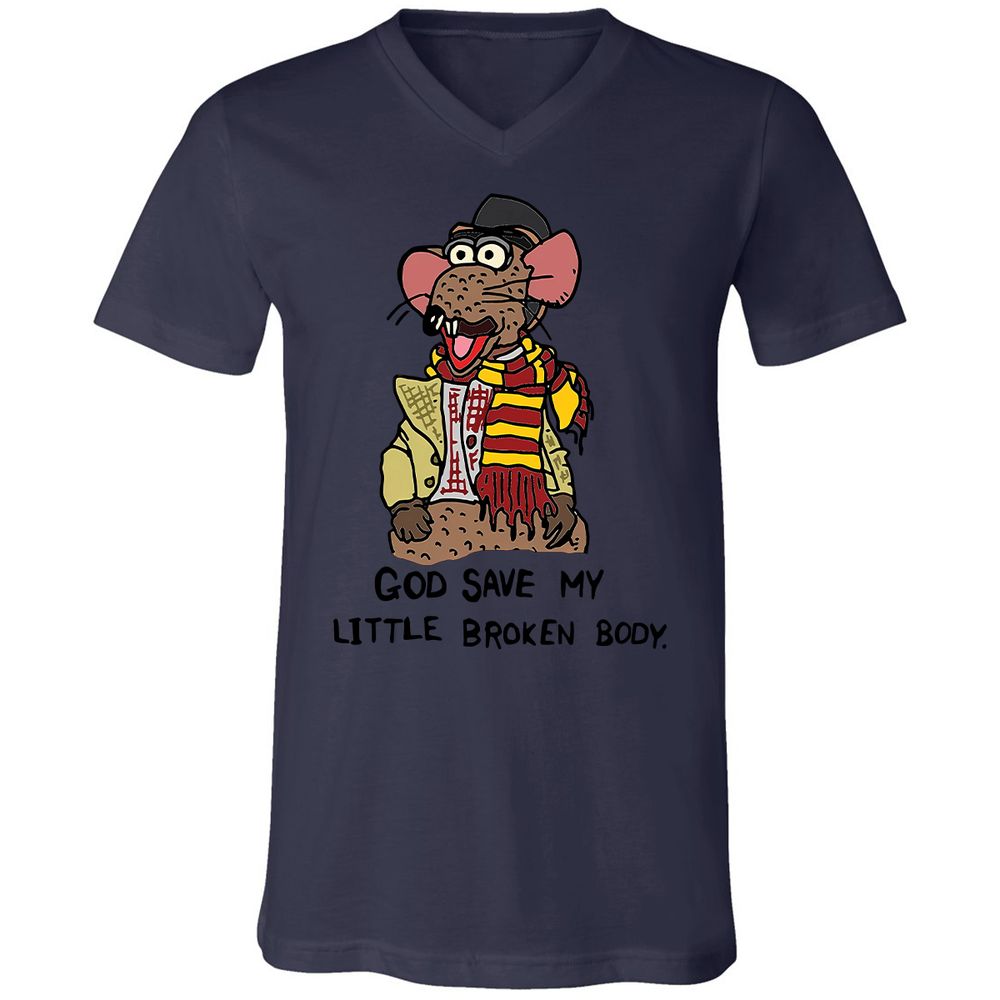 Unisex V-Neck T-Shirt - 5HVVF31D - Navy - 9