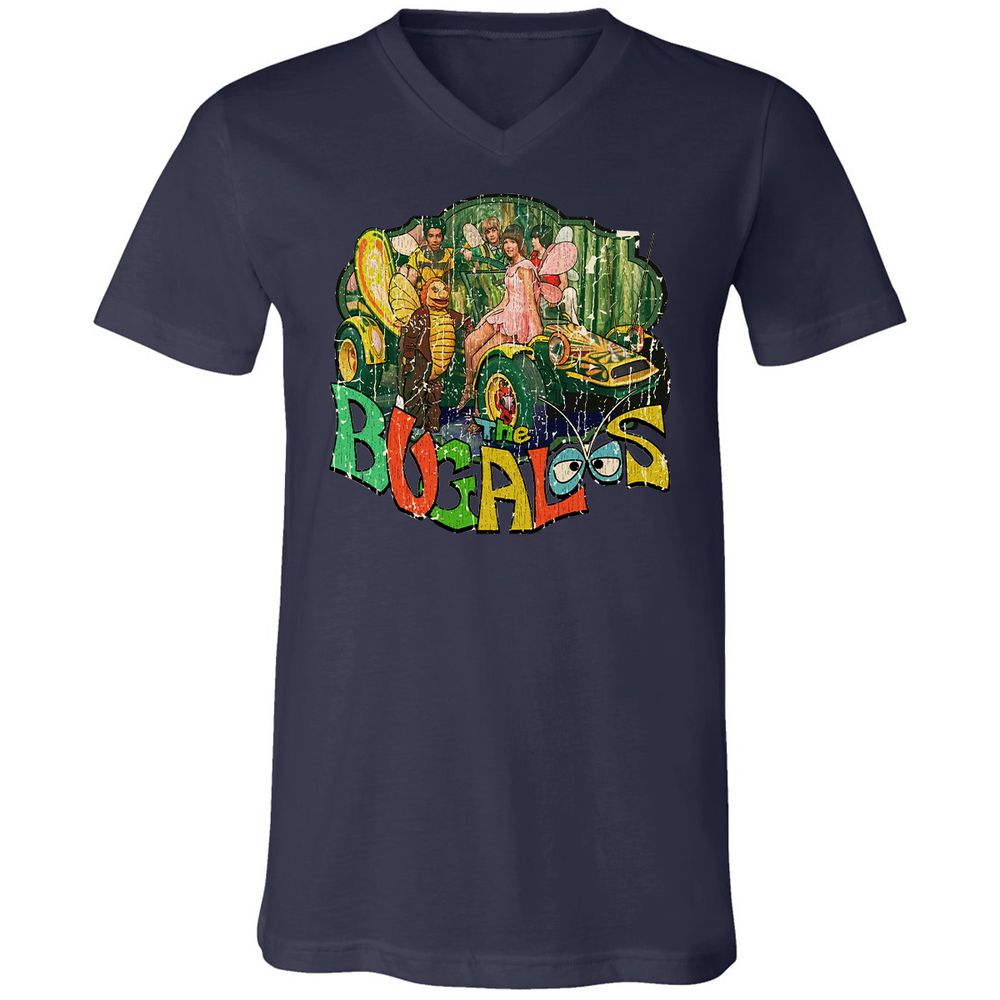 Unisex V-Neck T-Shirt - GQUVJJ9J - Navy - 9