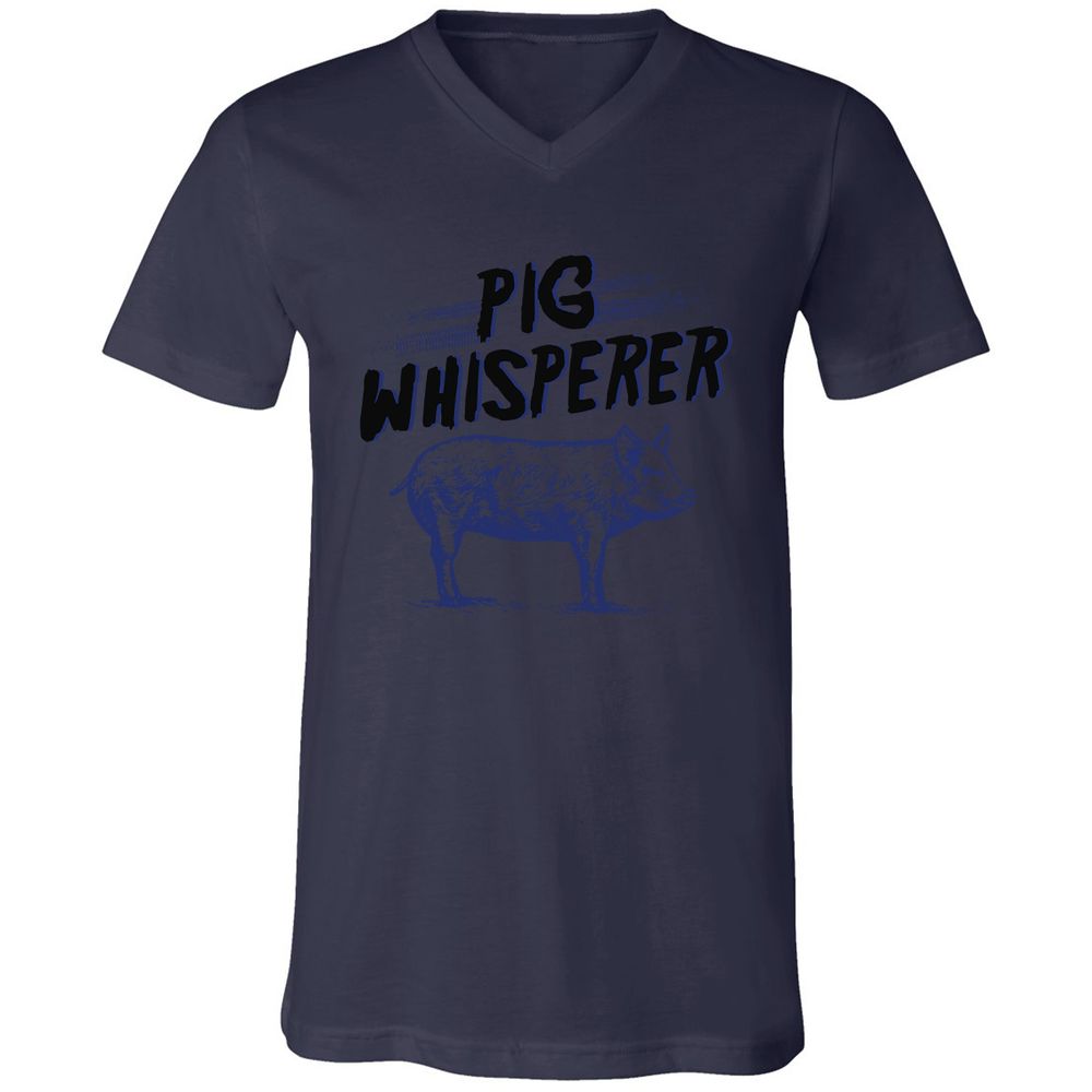 Unisex V-Neck T-Shirt - CKBX3Q35 - Navy - 9