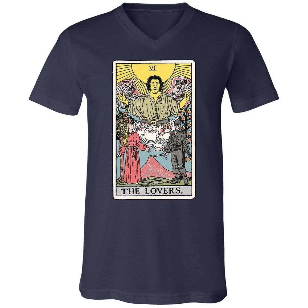 Unisex V-Neck T-Shirt - 1KW5R7DB - Navy - 9