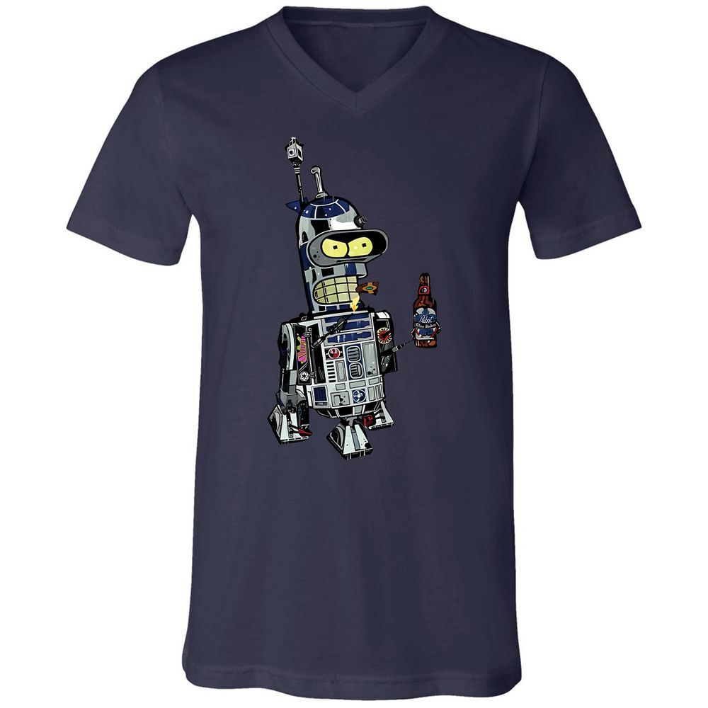 Unisex V-Neck T-Shirt - EUEP8PE4 - Navy - 9