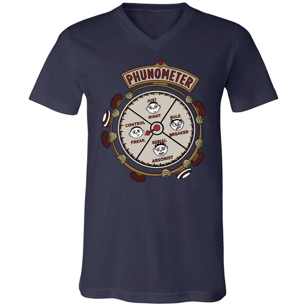 Unisex V-Neck T-Shirt - Q6VCS1Z4 - Navy - 9