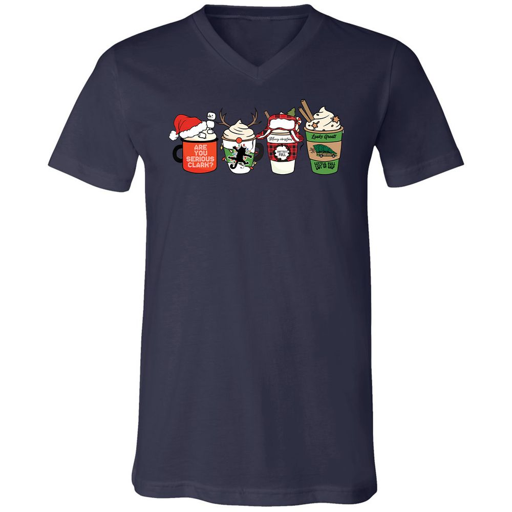 Unisex V-Neck T-Shirt - DUD7N2R2 - Navy - 9