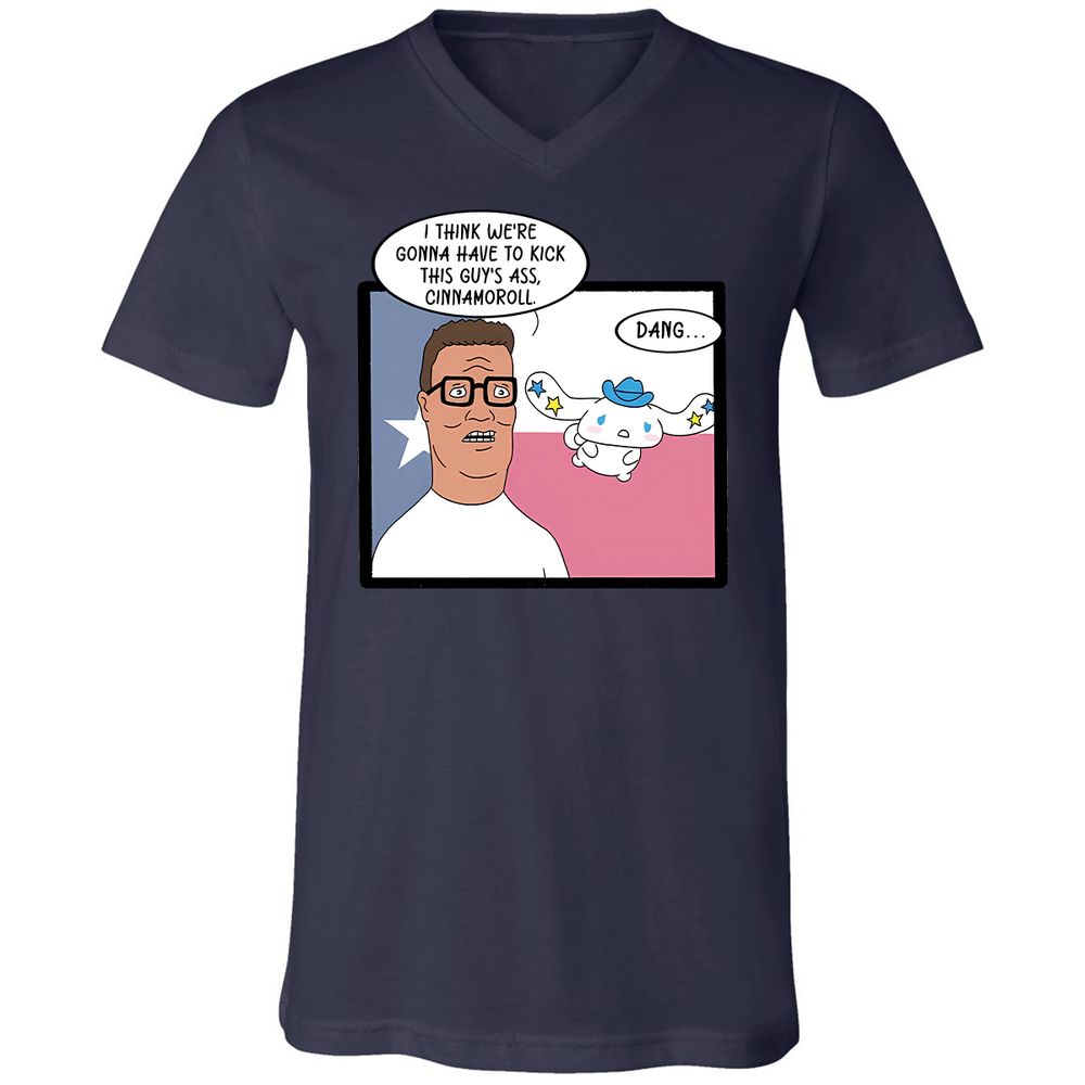 Unisex V-Neck T-Shirt - 78JRJWKD - Navy - 9