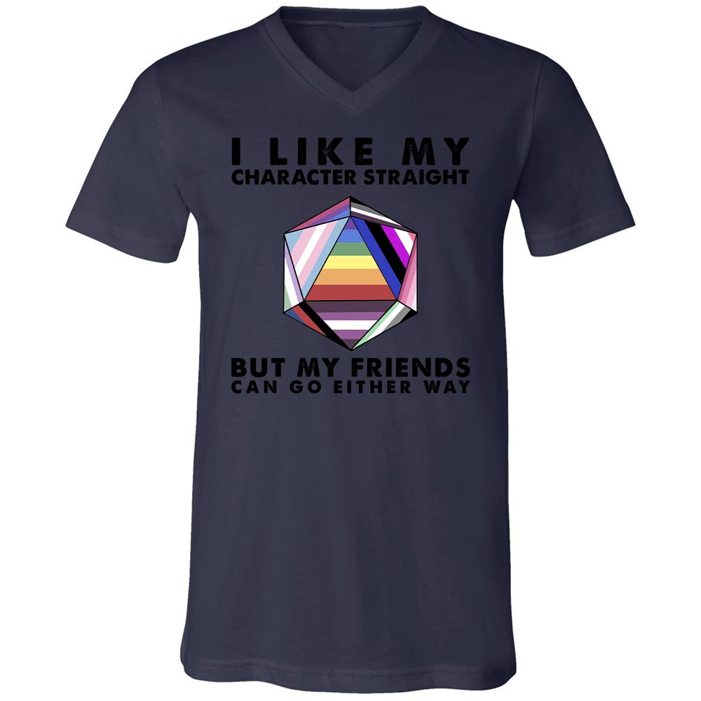 Unisex V-Neck T-Shirt - 4HDC5334 - Navy - 9