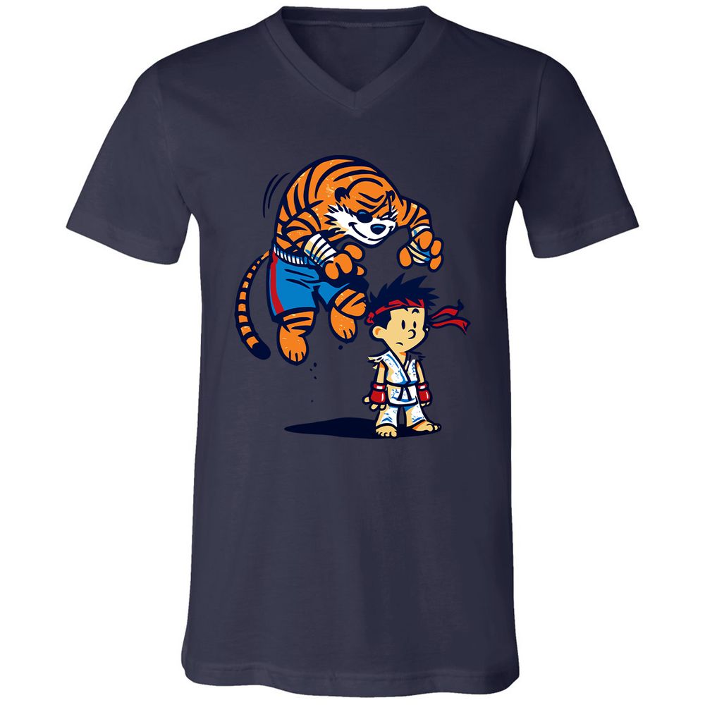 Unisex V-Neck T-Shirt - 673WXYNT - Navy - 9