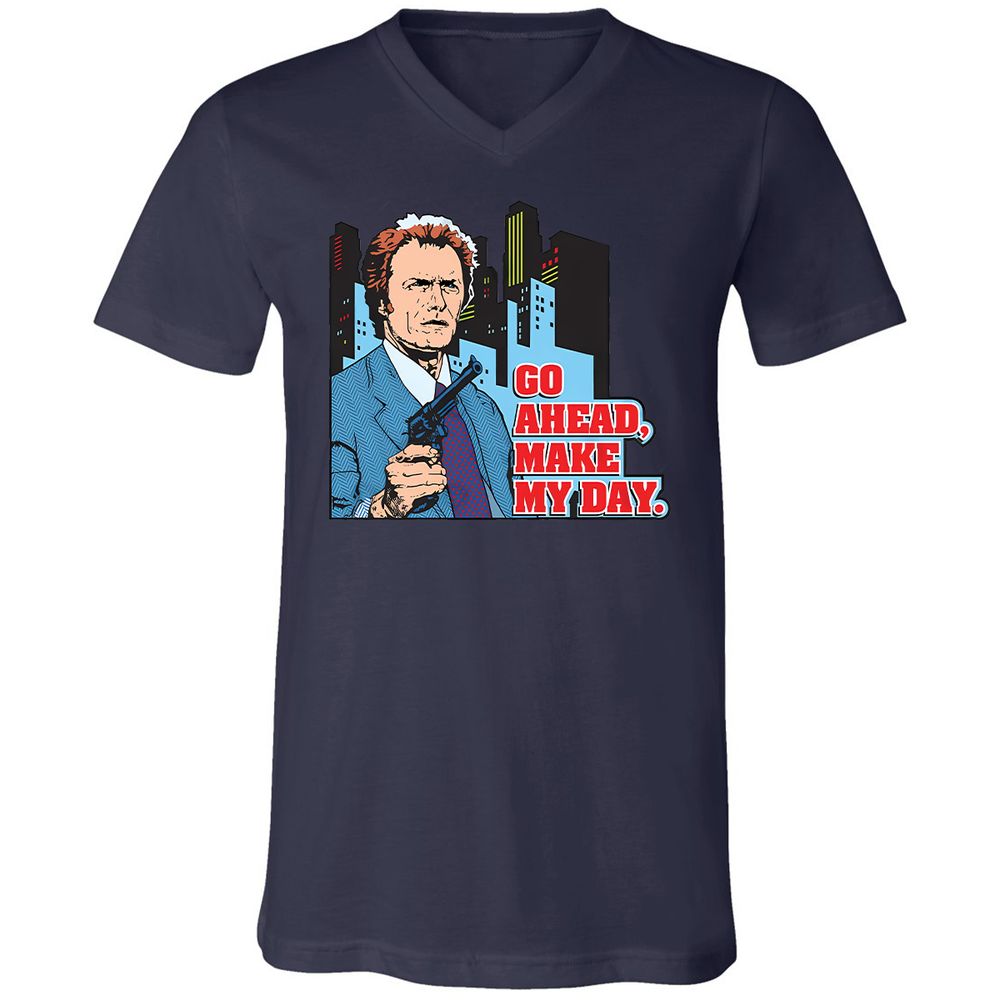 Unisex V-Neck T-Shirt - 8HYCGDWJ - Navy - 9
