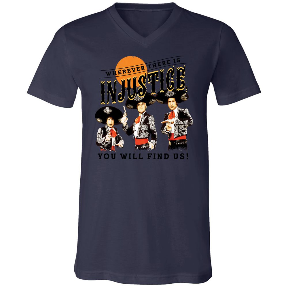 Unisex V-Neck T-Shirt - M5WU67V7 - Navy - 9