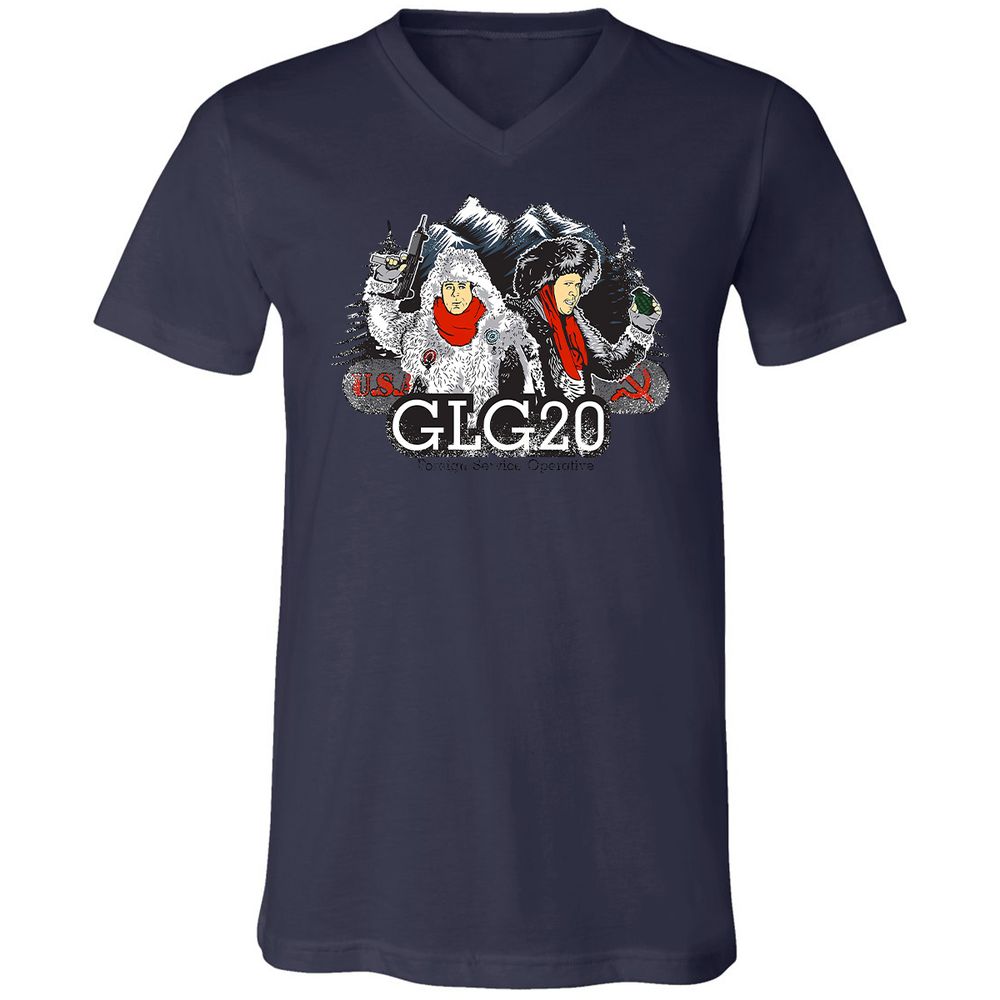 Unisex V-Neck T-Shirt - EQZB5MKD - Navy - 9