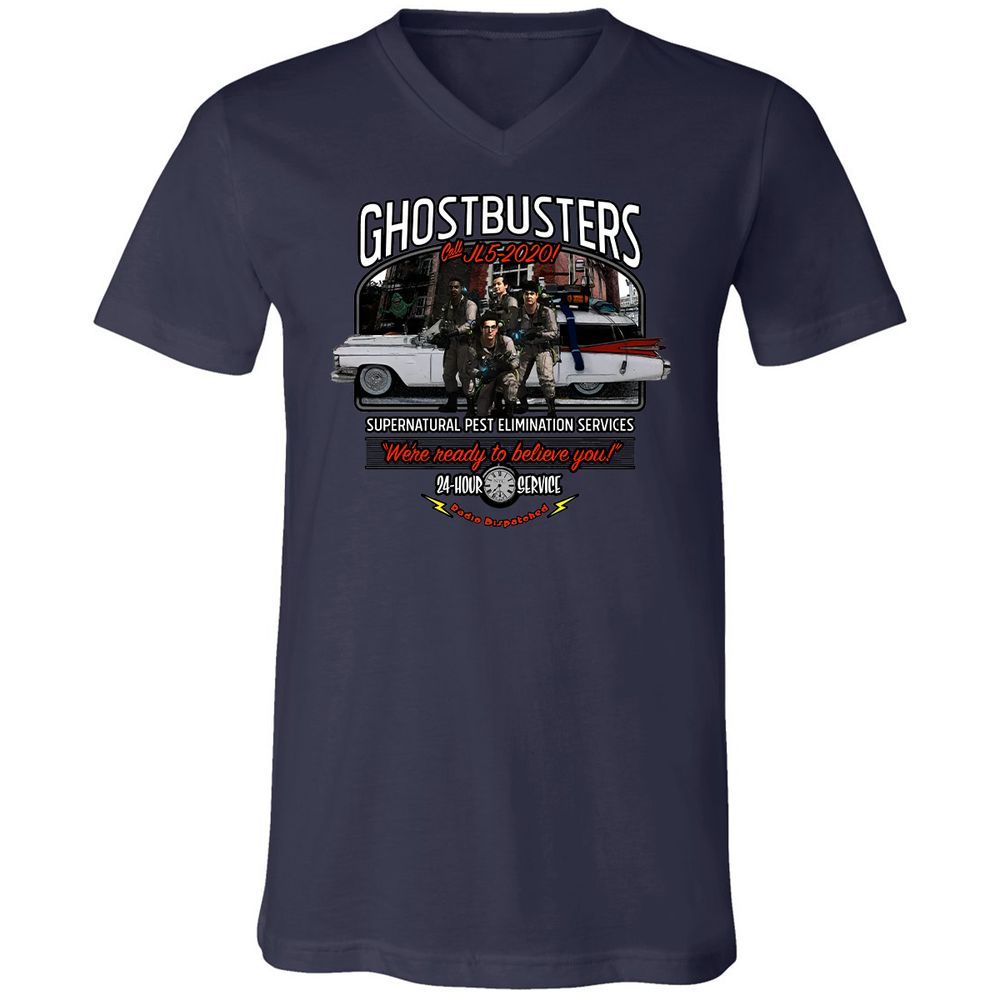 Unisex V-Neck T-Shirt - GZRNK688 - Navy - 9