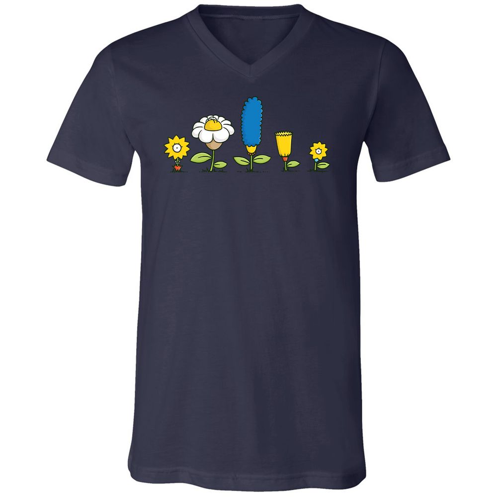 Unisex V-Neck T-Shirt - 4LPBL9XQ - Navy - 9