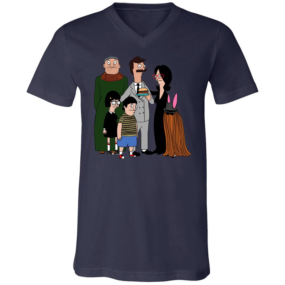 Unisex V-Neck T-Shirt - 4HLK5QQH - Navy - 9