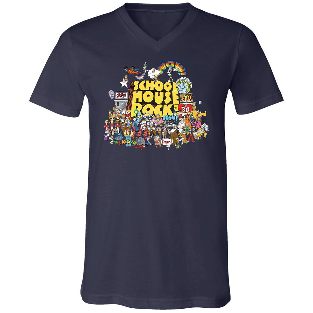 Unisex V-Neck T-Shirt - 9JCS4MXS - Navy - 9