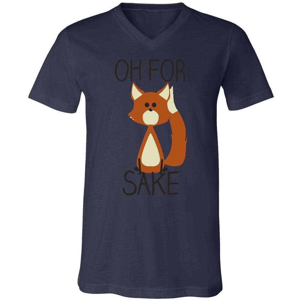 Unisex V-Neck T-Shirt - HP9JT6A8 - Navy - 9