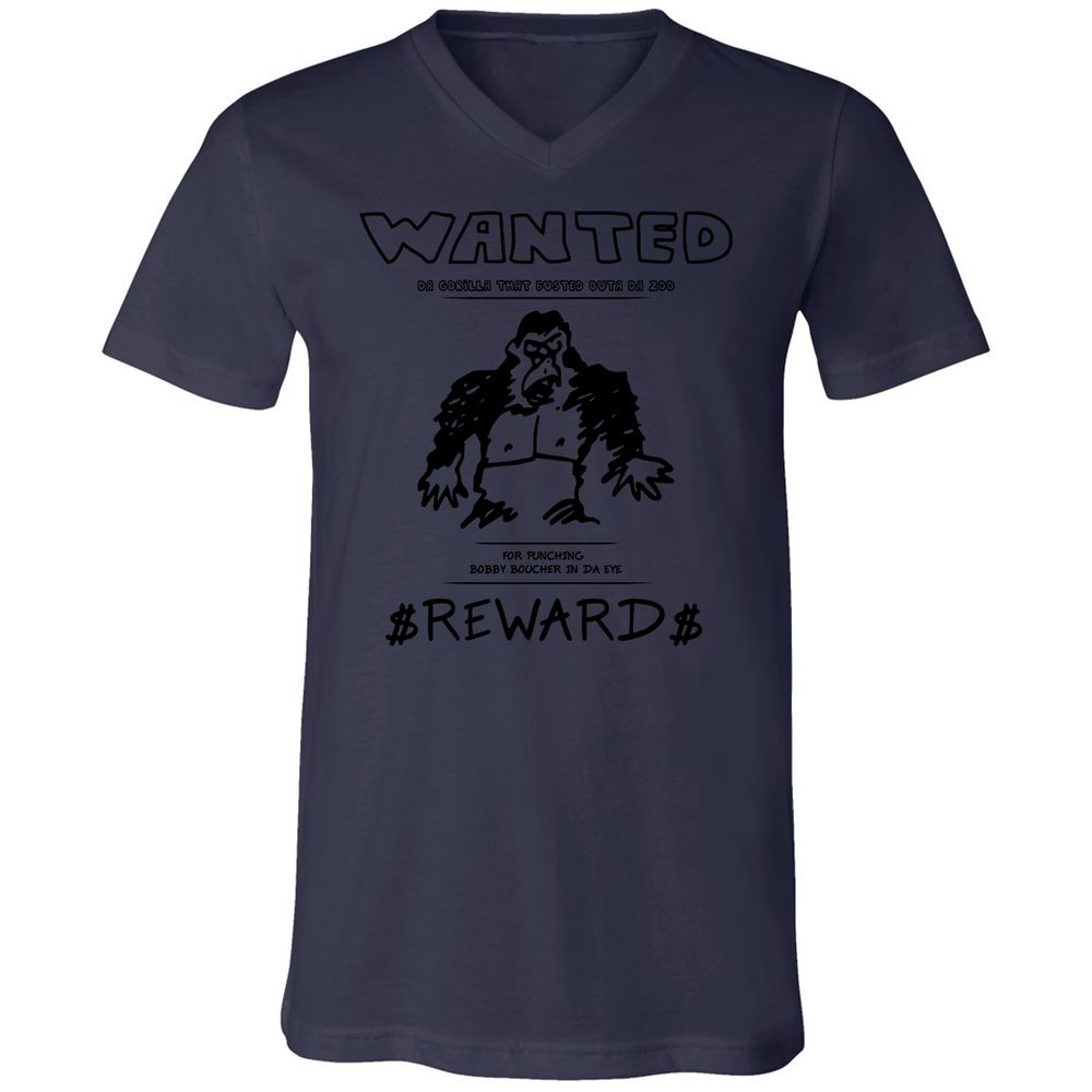 Unisex V-Neck T-Shirt - LUY1CE44 - Navy - 9