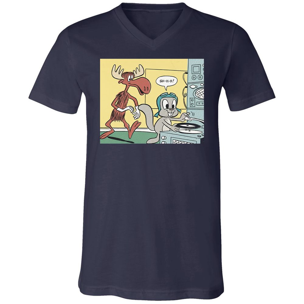 Unisex V-Neck T-Shirt - WCEEEAD6 - Navy - 9