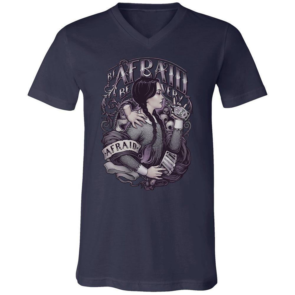 Unisex V-Neck T-Shirt - VRJHR8QH - Navy - 9